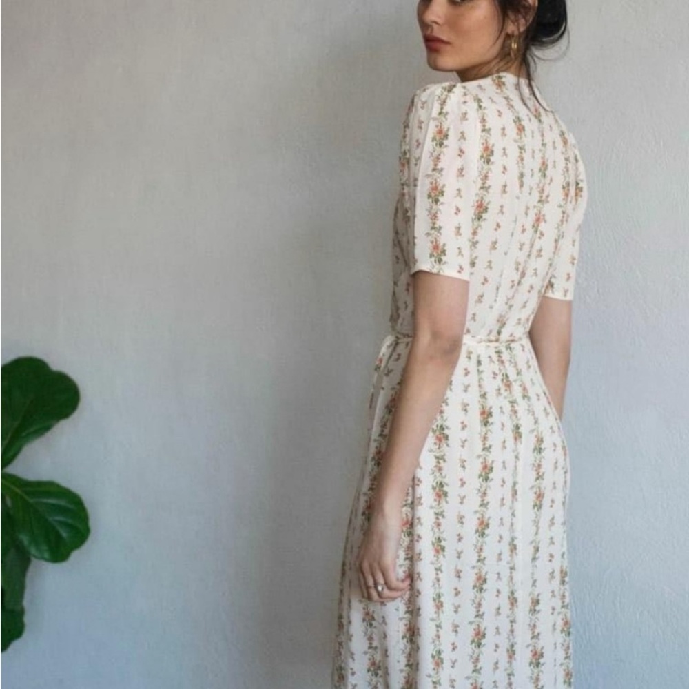 XL Reformation Floral Wrap Dress